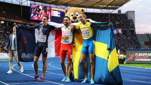 Medaljtrion Bosse, Kszczot och Kramer. Pierre-Ambroise Bosse, Adam Kszszot och Andreas Kramer.
