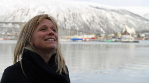 Nina Hjort i Tromsö hamn. Den norska elektrokoncernen JM Hansens vd Nina Hjort.