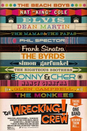 The Wrecking Crew. Dokumenttielokuva Los Angelesin legendaarisista studiomuusikoista. Elokuvan juliste.