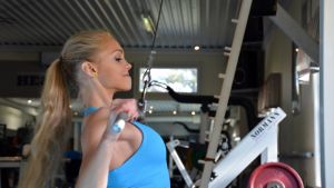 Gympasset är den bästa stunden på dagen, säger Amanda Essén. Amanda Essén, bikini fitness, september 2015.