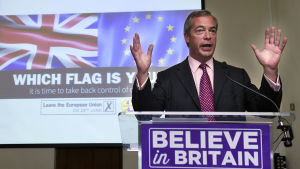Självständighetspartiet UKIP:s ledare Nigel Farage har varit en av frontfigurerna för lämna-kampanjen.