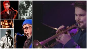 Verneri Pohjola ja muita jazzmuusikoita. Kuvat Teeman jazzkesän 2017 ohjelmistosta.