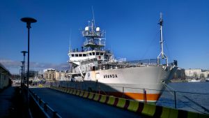 Forskningsfartyget Aranda. Forskningsfartuget Aranda i Västra hamnen i Helsingfors.