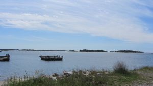 Området i fråga ligger vid havet i Tvärminne. Utsikt från fabriksbryggan i Tvärminne.
