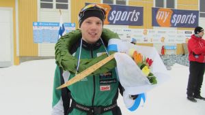 Victor Lövdahl i hetluften på 15 km i Imatra. Victor Lövdahl vann BotniaVasan 2013.