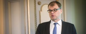 Statsminister Juha Sipilä svarade på frågor om Kaj Turunen och regeringssituationen under ett besök i Vasa stadshus. Juha Sipilä.