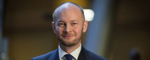 Sampo Terho. Poliitikko ja kansanedustaja Sampo Terho, Sininen eduskuntaryhmä (Uusi vaihtoehto), Pikkuparlamentti, 10.11.2017.