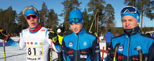 Oliver Rusk, Santeri Karppinen och Casper Hjerpe från Norrvalla Ski Team Oliver Rusk, Santeri Karppinen och Casper Hjerpe från Norrvalla Ski Team