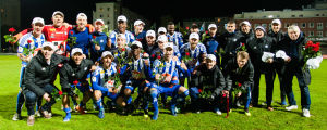 HJK firade det säkrade ligaguldet i Tammerfors dem 26 september. HJK firade det säkrade ligaguldet i Tammerfors dem 26 september.