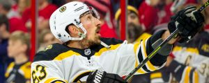 Brad Marchand gjorde Bostons andra mål. Brad Marchand gjorde Bostons andra mål.