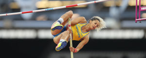 Bengtsson vidare efter problem. Angelica Bengtsson hoppar vid VM 2017.
