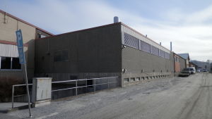 Det gamla fabriksområdet som det ser ut i dag. Snellmans gamla fabriksområde på Skatan i Jakobstad