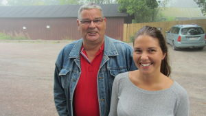 Risto Puputti och Linda Sjöblom Tränare Risto Puputti och spelare Linda Sjöblom från BK-46