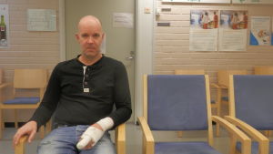 Thomas Grankulla Thomas Grankulla på kontroll vid hälsovårdscentralen i Jakobstad