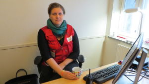 Arkivbild av Martina Lindroos. Martina Lindroos, biträdande chef för asylboendet i Johannisberg och Karijärvi i Borgå