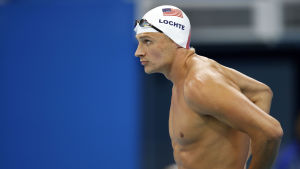 Ryan Lochte ser fokuserad ut inför heaten på 200 meter medley i Rio.