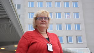Carina Smeds. Carina Smeds, sekreterare på hjärtövervakningen på Vasa centralsjukhus.