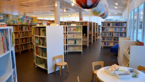 Barnavdelningen i pargas bibliotek.