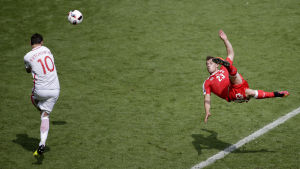 Xherdan Shaqiri sparkade in ett av EM:s allra snyggaste mål. Xherdan Shaqiri sparkade in ett av EM:s allra snyggaste mål.