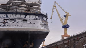 Åbovarvet har aldrig varit med om en så kraftig uppgång och säker framtid som idag. Sjösättning av Mein Schiff 5 januari 2016