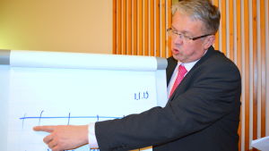 Omsorgsminister Juha Rehula i Kronoby nyligen. Familje- och omsorgsminister Juha Rehula besökte Kronoby.