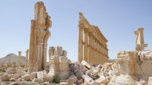 Antika staden Palmyra i Syrien som IS delvis förstört.