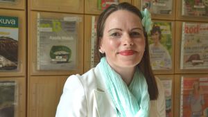 Hanna-Maria Grandell är entusiastisk över projektet. Förvaltningsdirektör Hanna-Maria Grandell i Lojo.