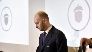 Sampo Terho Sampo Terho på presskonferensen där han kickade igång sin partiordförandekampanj.