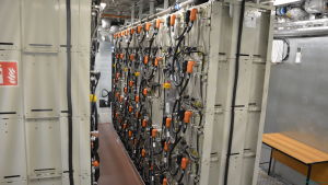 Batteripaketet som driver hybridfärjan Elektra. Batteripaketet som driver hybridfärjan Elektra.