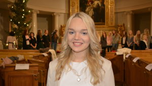 Fjolårets lucia Vanessa Eriksson minns kröningen med värme. Finlands lucia 2014 Vanessa Eriksson