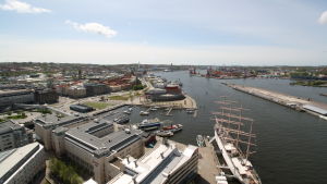 Laivoja Göteborgin satamassa, Ruotsi