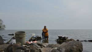 Tvätteri à la Ometepe Här ett tvätteri på Ometepe, Nicaragua.