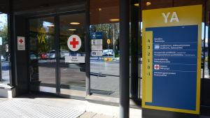 Akuten vid Vasa centralsjukhus. Det är här beslutet tas om en strokepatient ska skickas vidare och vart. Akuten vid Vasa centralsjukhus.