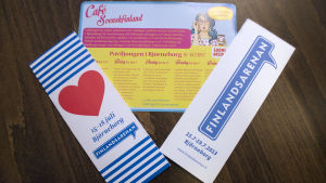 Finlandsarenan blev Café Svenskfinland i programbladet. Folktingets programblad från de gångna åren.