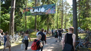 Ingången till festivalen Ilmiö som ordnades vid området vid danspaviljongen i Uittamo. Festivalen Ilmiö i Åbo