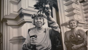 Tove Jansson är en av Felix Fortelius litterära förebilder. Bild från Tove 100-utställningen på Galleri Fokus i Karis