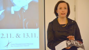 Åbo filharmoniska orkesters intendent Emelie Gardberg. Emelie Garberg, intendent.