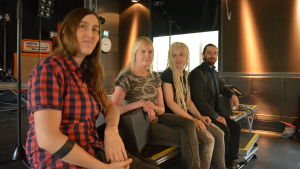Heidi, Niina, Soffe och Jonne i bandet Viper Arms. Heidi, Nina, Soffe och Jonne i bandet Vipr Arms.
