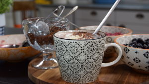 Ruby Port med varm choklad och bär drink