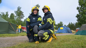 Julia Karlsson och Vilma Sjöström är två av deltagarna i Action-kursen på lägret. Julia Karlsson och Vilma Sjöström