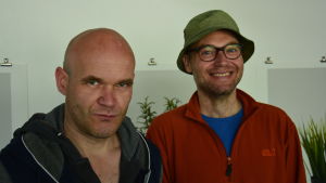 Tomas Ellers till höger och David Muth. Konstnärerna Tomas Ellers till höger, och David Muth.