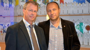 John Erickson och Hippi Hovi. John Erickson på Finnvera i Österbotten och Hippi Hovi på Kust Österbottens företagare.