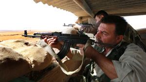 Peshemergakrigare i närheten av Mosul.