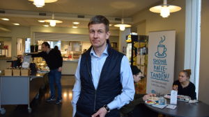Martin Björklund vid soc&kom ledde projektet från skolans sida Björklund organiserade valdebatten
