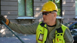 Heikki Parviainen vid NCC Industrials testkör apparaturen runtom i landet i sommar. Heikki Parviainen från NCC Industrials.