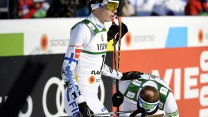 Hirvonen och Herola får en ny chans i söndagens stafett. Eero Hirvonen och Ilkka Herola, VM 2017.