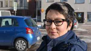 Parkeringskontrollör Susanne Fredriksson. borgå stads parkeringskontrollör susanne fredriksson