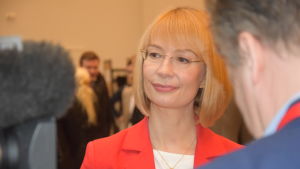 Tytti Tuppurainen vill leva i en marknadsekonomi Tytti Tuppurainen vid SDP:s kongress