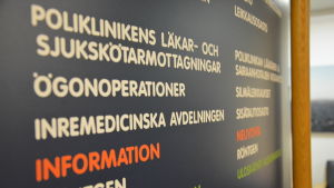 Många kontakter till Folktinget gäller brister i servicen på svenska i hälsovården. Åbolands sjukhus i Åbo