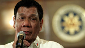 Presidenten Rodrigo Duterte Filippinernas president Rodrigo Duterte.